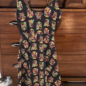 SOURPUSS TINY TIKI CAMI SKATER DRESS